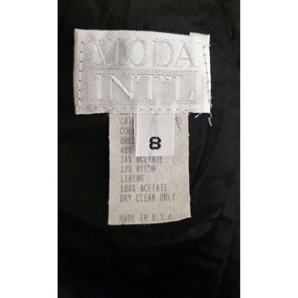 Vintage 90s Moda Intl Body Con Lace Cocktail Dress Womens S Black - Picture 5 of 6